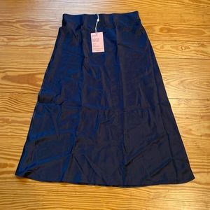 NWT Quince silk midi skirt
